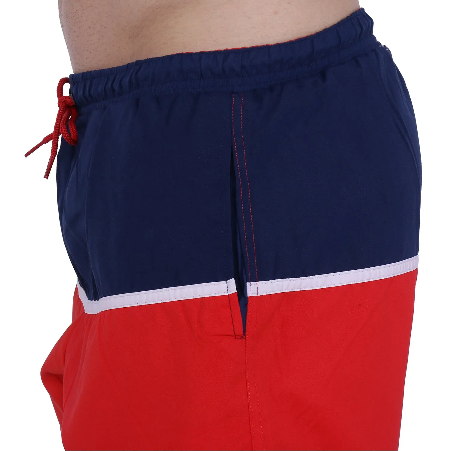 Semantic Designer Microfiber Swimshorts - Cut-n-Sew - Red