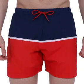 Semantic Designer Microfiber Swimshorts - Cut-n-Sew - Red