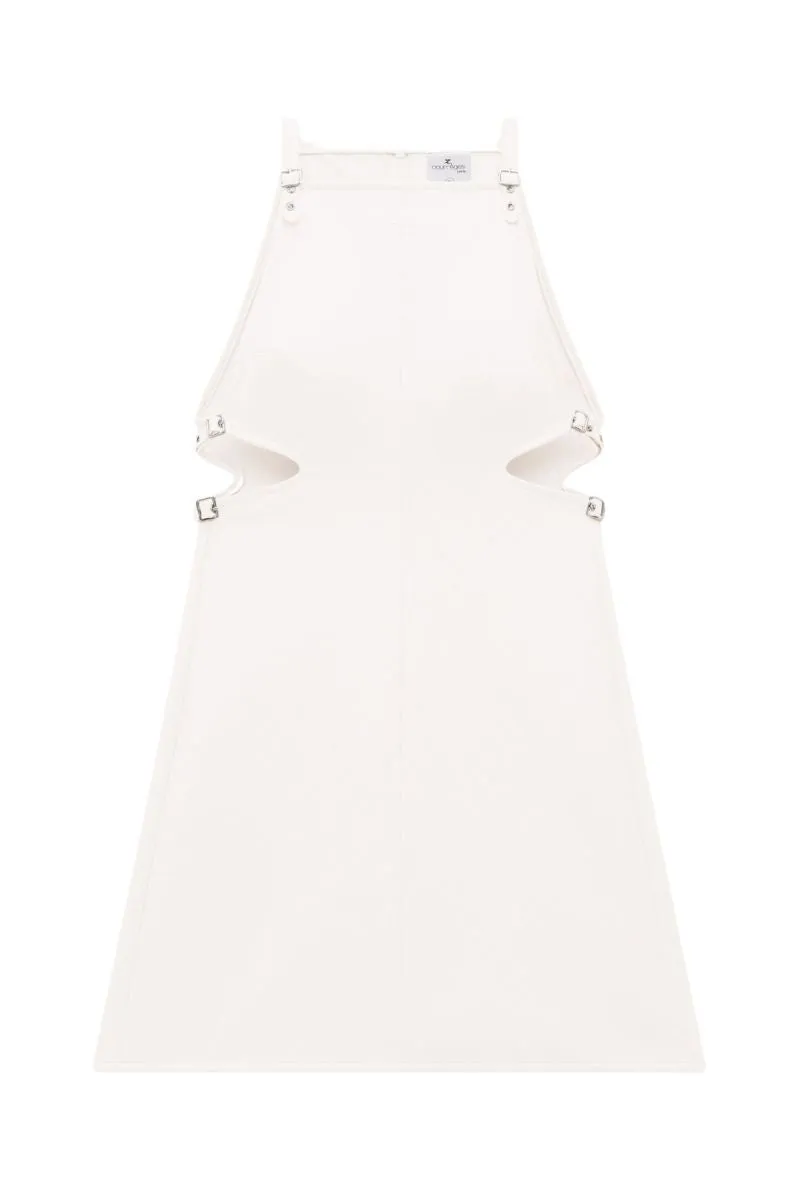 Slash Buckle Vinyl Dress