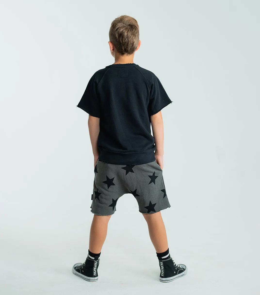 star rounded sweatshorts