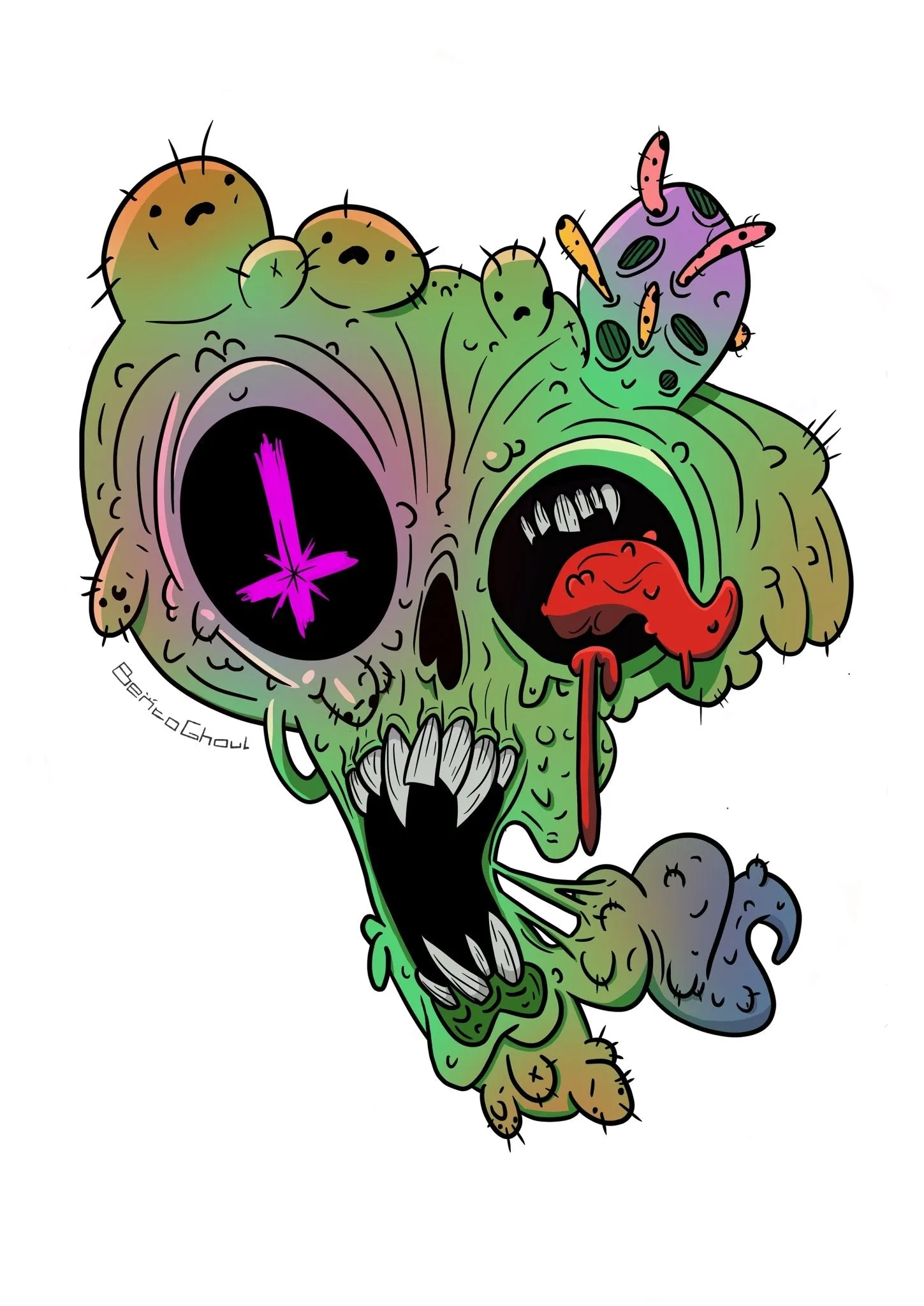 ST!NK - artist Bentoghoul, Infected Sabra Cactus - Kids Premium Organic T-Shirt