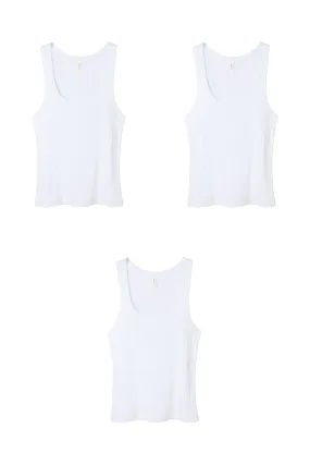 Tank Top Set of Three White
