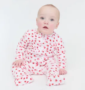 The Footie Pajama - Lots of Hearts