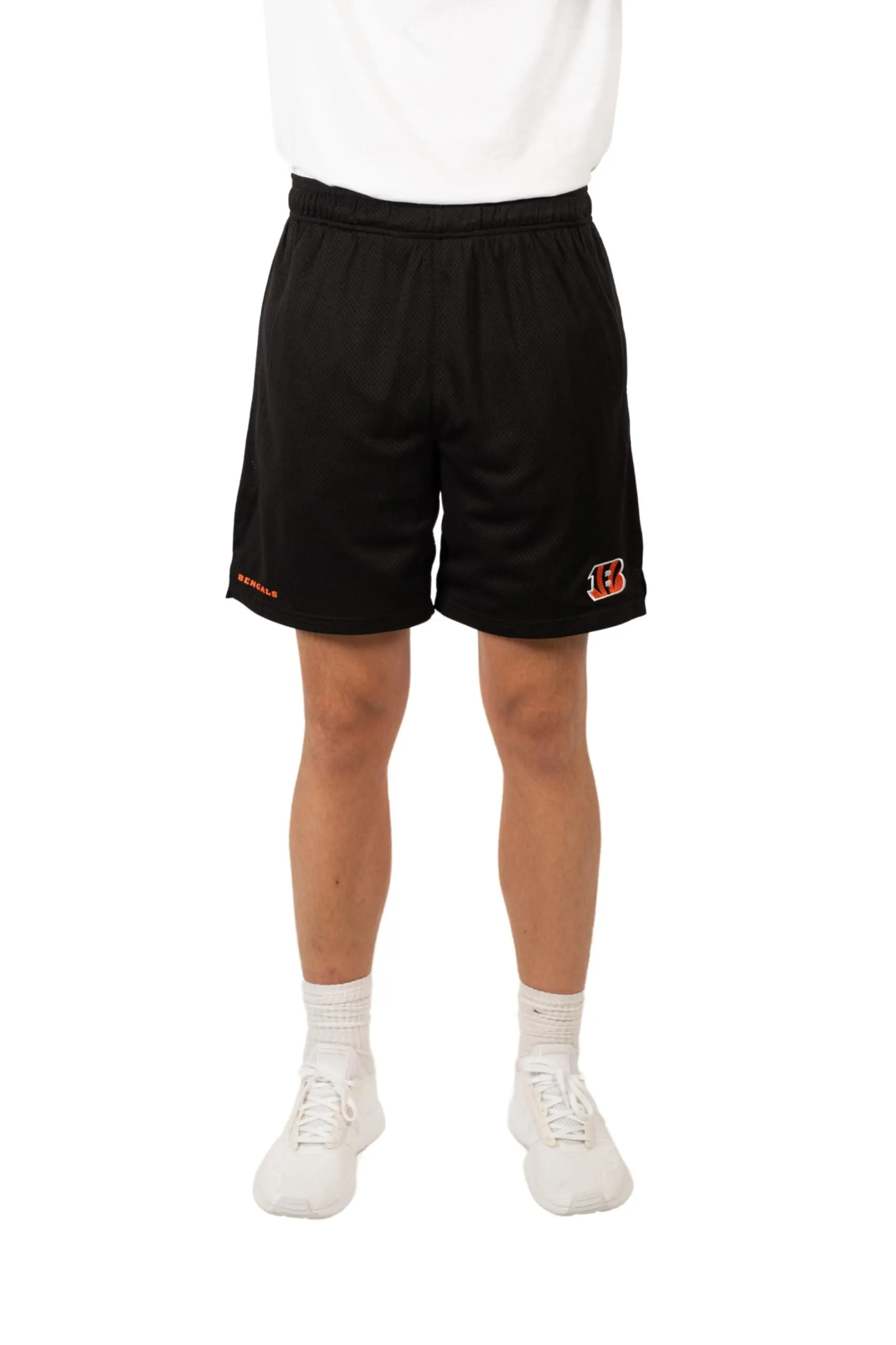 Ultra Game Men's NFL Official Super Soft Soft Mesh Active Training Shorts - Unisex, Cincinnati Bengals|Cincinnati Bengals