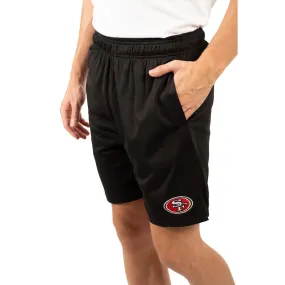 Ultra Game Men's NFL Official Super Soft Soft Mesh Active Training Shorts - Unisex, San Francisco 49ers|San Francisco 49ers