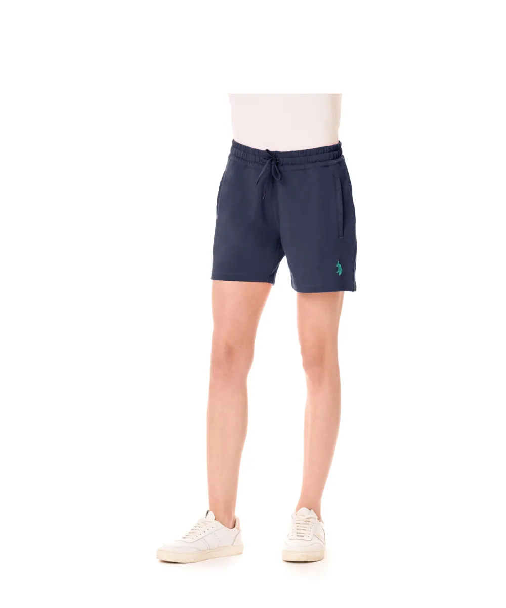 US POLO WOMEN  FLEECE SHORTS WITH LOGO