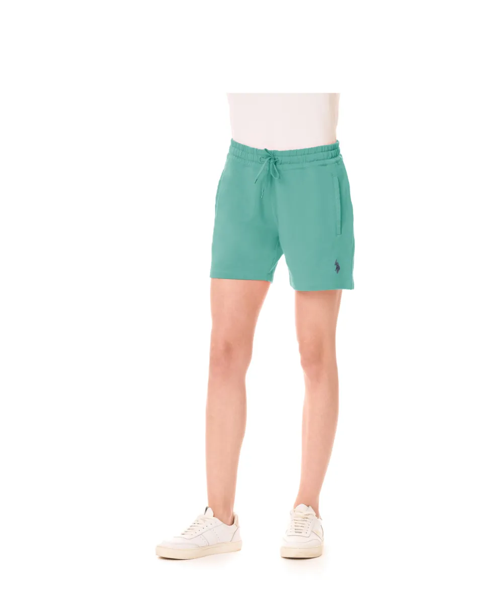 US POLO WOMEN  FLEECE SHORTS WITH LOGO