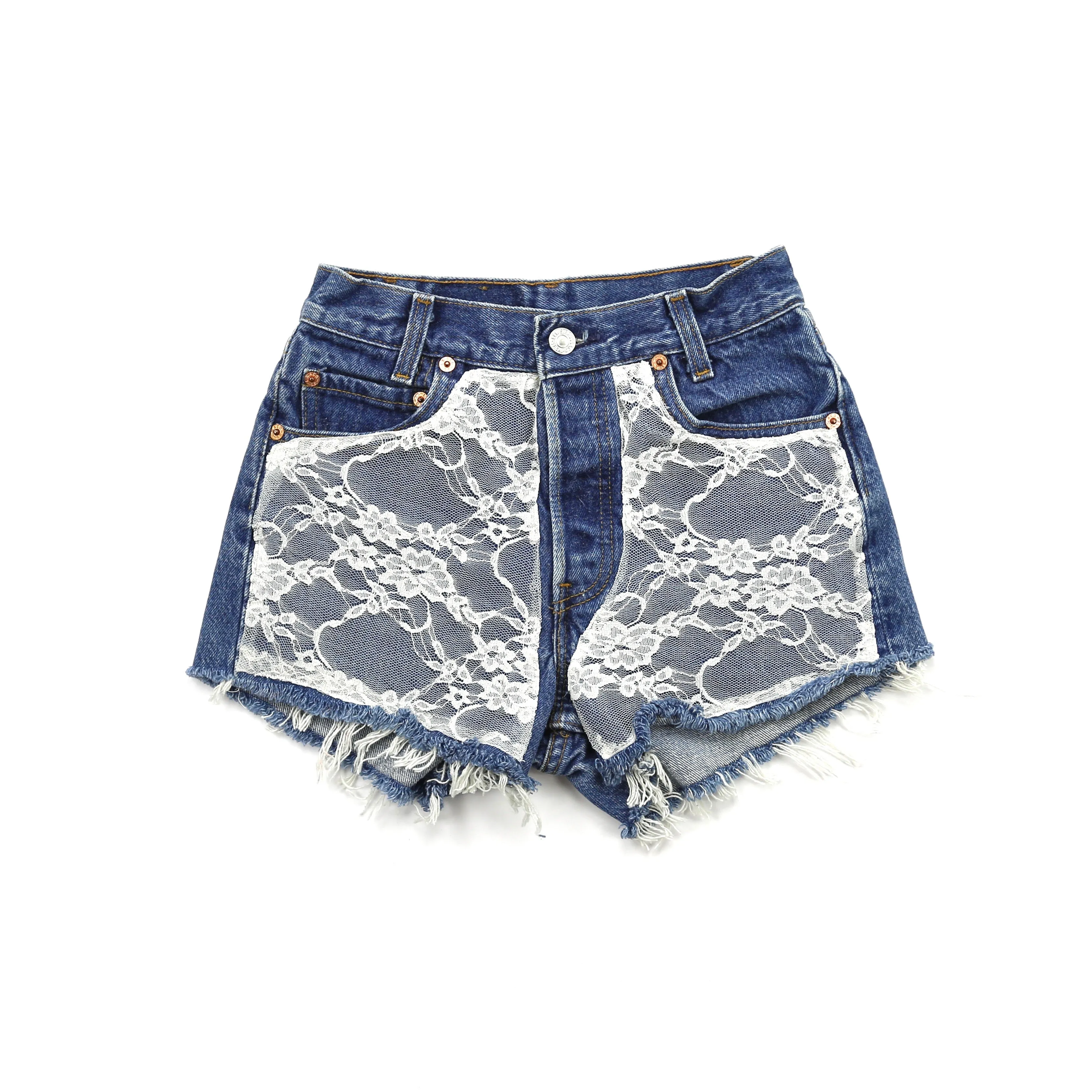 Vintage Levi's 501XX Dark Wash Lace Overlay Shorts