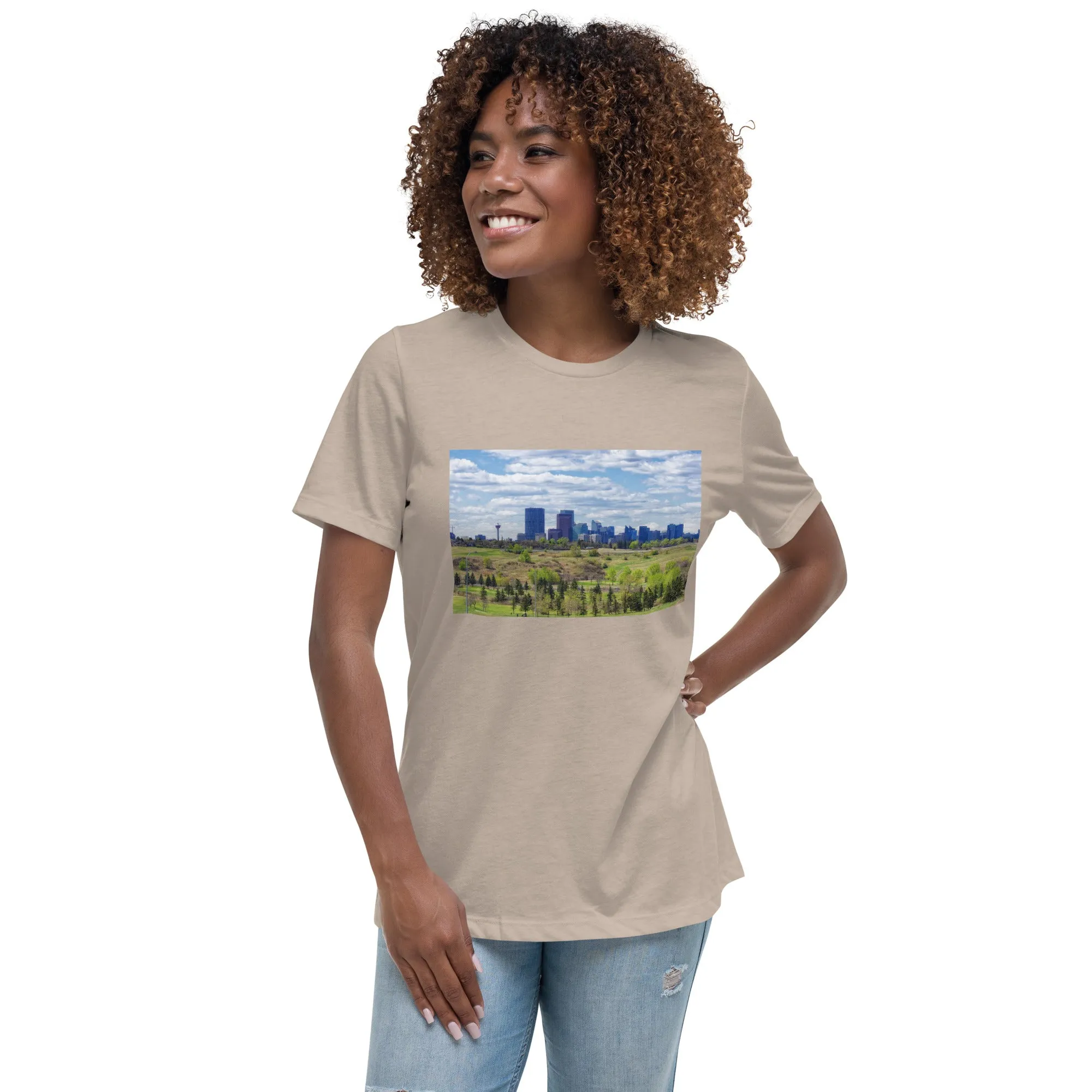 Women's Relaxed T-Shirt - Downtown Calgary Vista Heights Hill