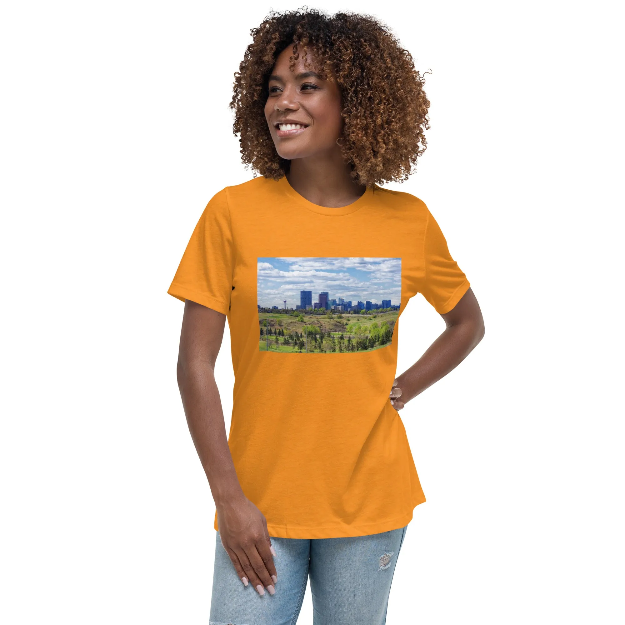 Women's Relaxed T-Shirt - Downtown Calgary Vista Heights Hill