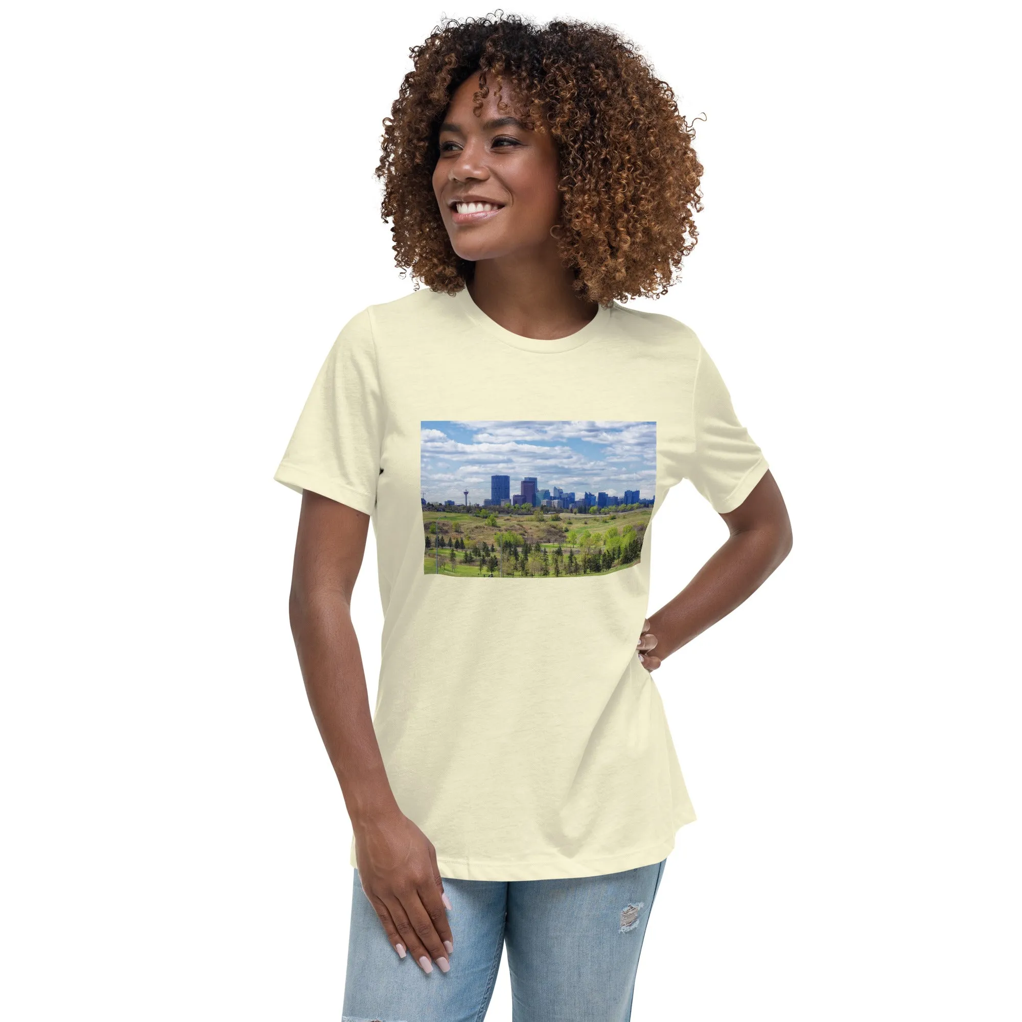 Women's Relaxed T-Shirt - Downtown Calgary Vista Heights Hill